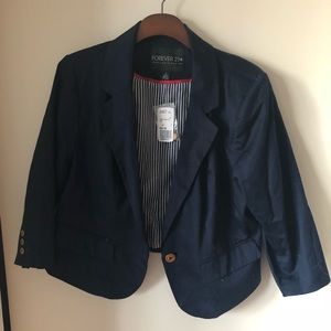 NWT Navy Blazer with gold details